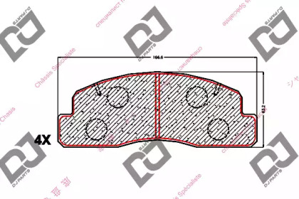 Комплект тормозных колодок DJ PARTS BP1554